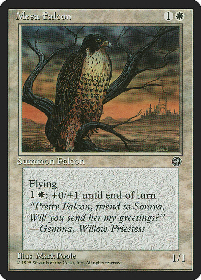 Mesa Falcon (Gemma Flavor Text) [Homelands] | Good Games Modbury