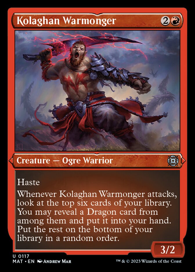 Kolaghan Warmonger (Foil Etched) [March of the Machine: The Aftermath] | Good Games Modbury