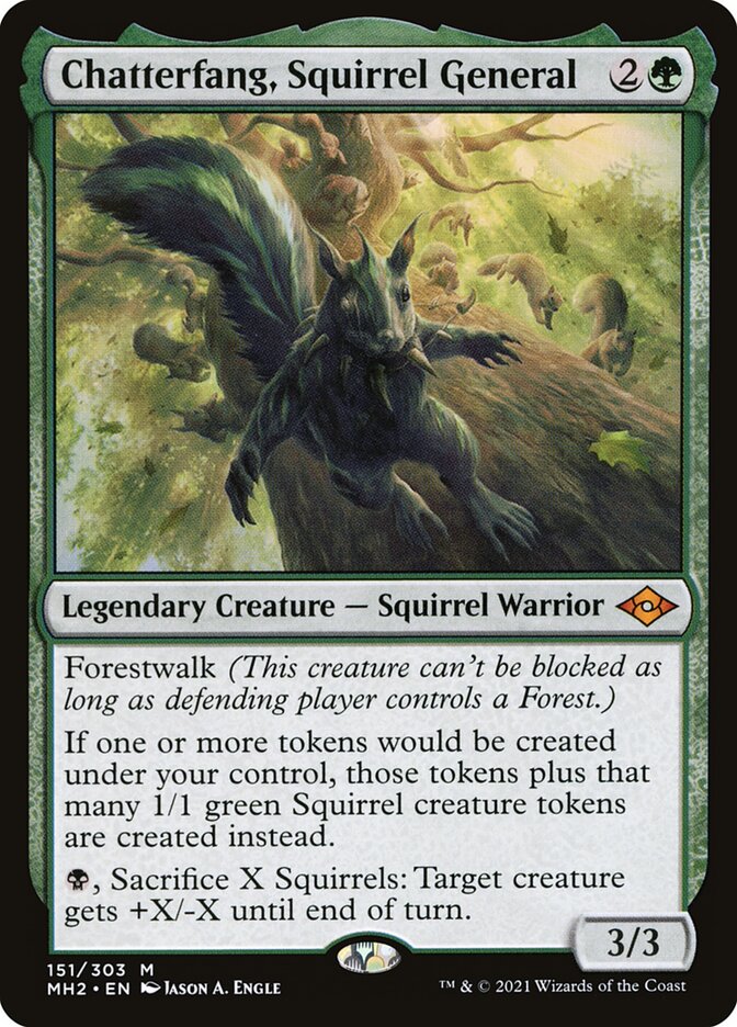 Chatterfang Squirrel General 151 (Modern Horizons 2)  | Good Games Modbury