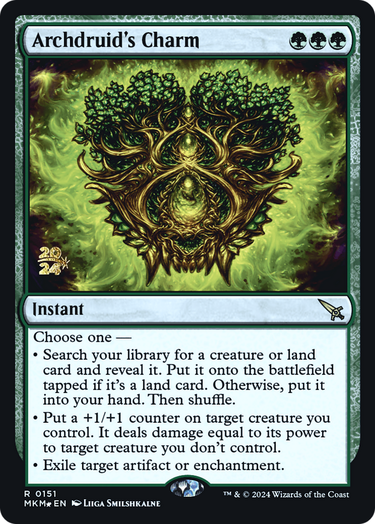 Archdruid's Charm [Murders at Karlov Manor Prerelease Promos] | Good Games Modbury