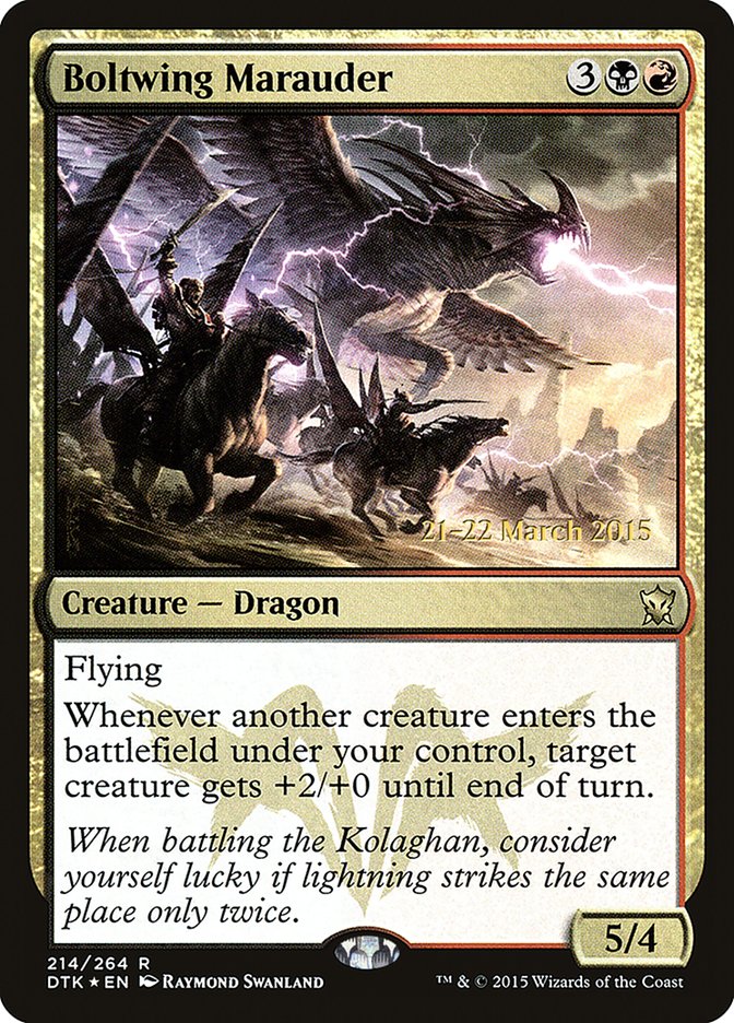 Boltwing Marauder [Dragons of Tarkir Prerelease Promos] | Good Games Modbury