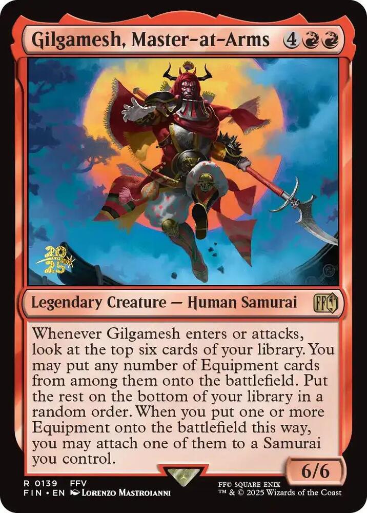 Gilgamesh Master at Arms 139s/116 (Prerelease Cards)  - Foil | Good Games Modbury