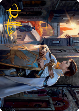 Dennick, Pious Apprentice Art Card (Gold-Stamped Signature) [Innistrad: Midnight Hunt Art Series] | Good Games Modbury