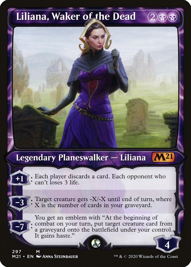 Liliana, Waker of the Dead (Showcase) [Core Set 2021] | Good Games Modbury