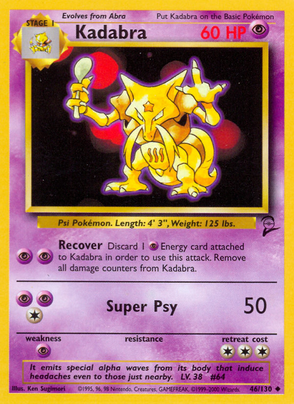 Kadabra (46/130) [Base Set 2] | Good Games Modbury