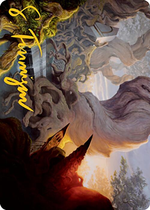 Yavimaya Cradle of Growth Art Card Gold Stamped Signature 66 (Art Series: Modern Horizons 2)  | Good Games Modbury