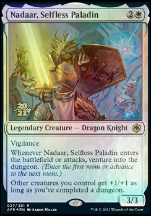 Nadaar, Selfless Paladin [Dungeons & Dragons: Adventures in the Forgotten Realms Prerelease Promos] | Good Games Modbury