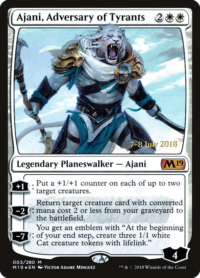 Ajani, Adversary of Tyrants [Core Set 2019 Prerelease Promos] | Good Games Modbury