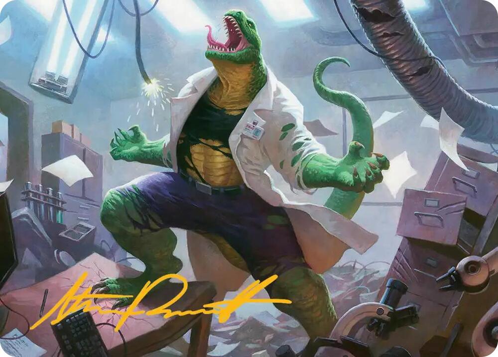 Lizard Connorss Curse Art Card Gold Stamped Signature 18 (Art Series: Marvel's Spider-Man)  | Good Games Modbury