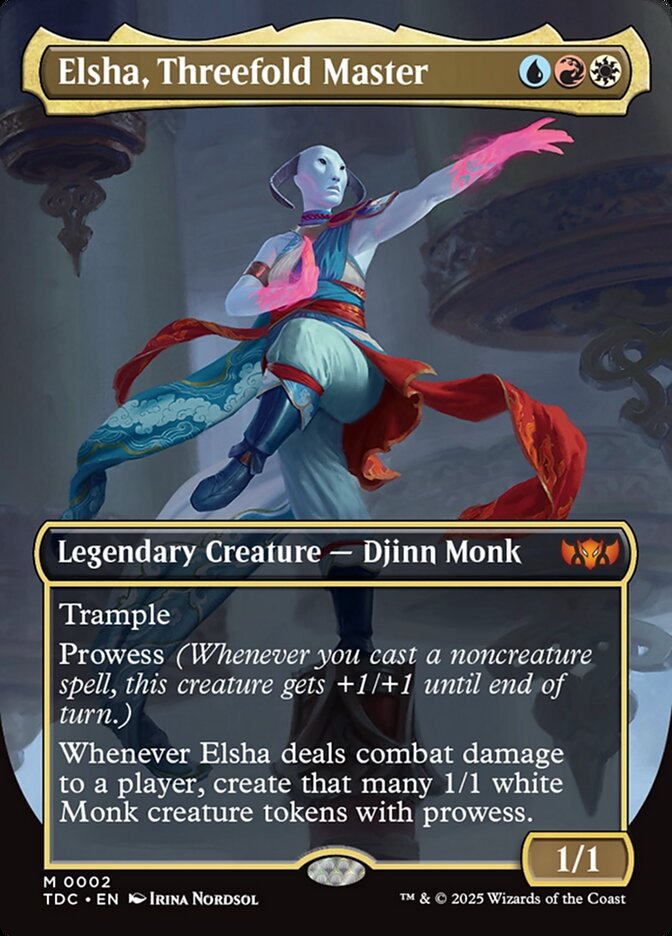Elsha, Threefold Master 2 (Commander: Tarkir: Dragonstorm)  - Borderless Foil | Good Games Modbury