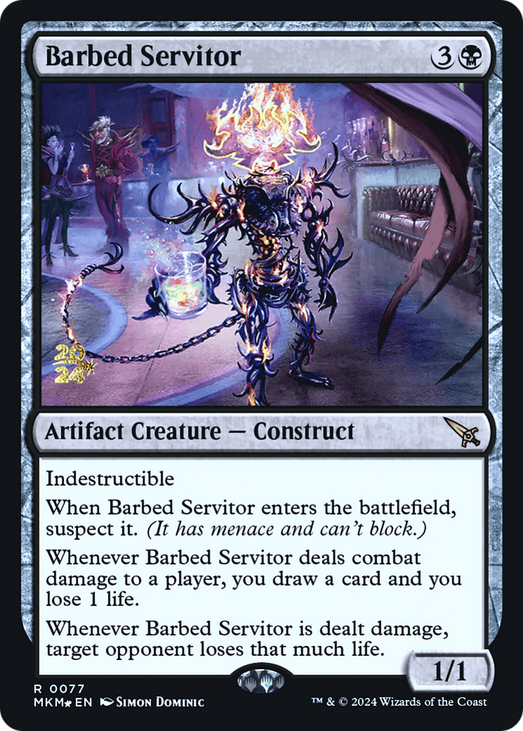 Barbed Servitor [Murders at Karlov Manor Prerelease Promos] | Good Games Modbury