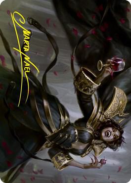 Bloodcrazed Socialite Art Card Gold Stamped Signature 28 (Art Series: Innistrad: Crimson Vow)  | Good Games Modbury