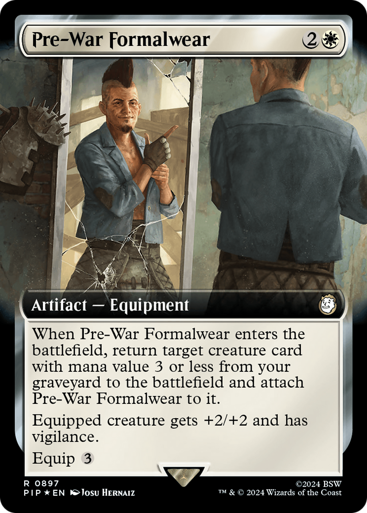 Pre-War Formalwear (Extended Art) (Surge Foil) [Fallout] | Good Games Modbury