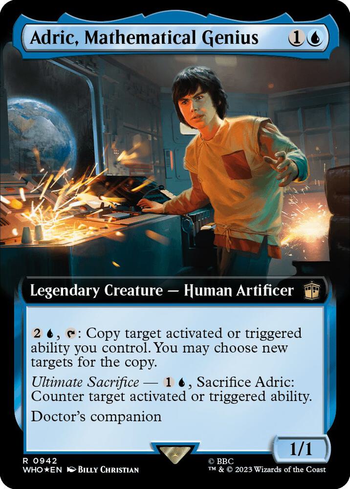 Adric, Mathematical Genius 942/331 (Universes Beyond: Doctor Who)  - Extended Art Surge Foil | Good Games Modbury