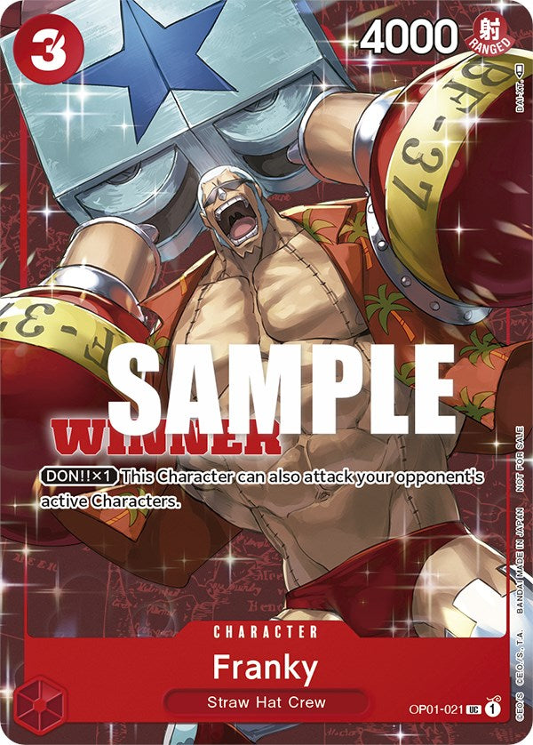 Franky (Tournament Pack Vol. 2) [Winner] [One Piece Promotion Cards] | Good Games Modbury