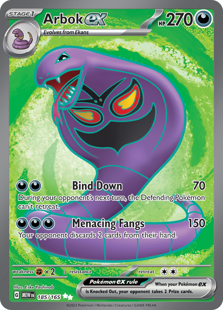 Arbok ex (185/165) [Scarlet & Violet: 151] | Good Games Modbury