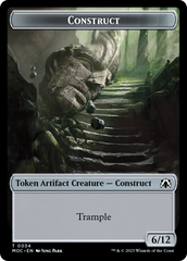 Phyrexian Golem // Construct Double-Sided Token [March of the Machine Commander Tokens] | Good Games Modbury