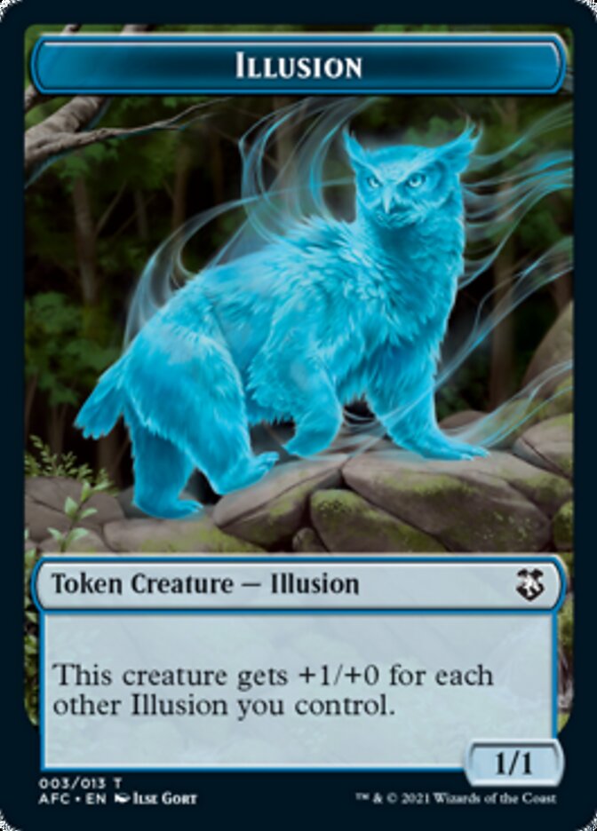 Illusion // Skeleton Double-Sided Token [Dungeons & Dragons: Adventures in the Forgotten Realms Commander Tokens] | Good Games Modbury