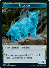 Illusion // Zombie Double-Sided Token [Dungeons & Dragons: Adventures in the Forgotten Realms Commander Tokens] | Good Games Modbury