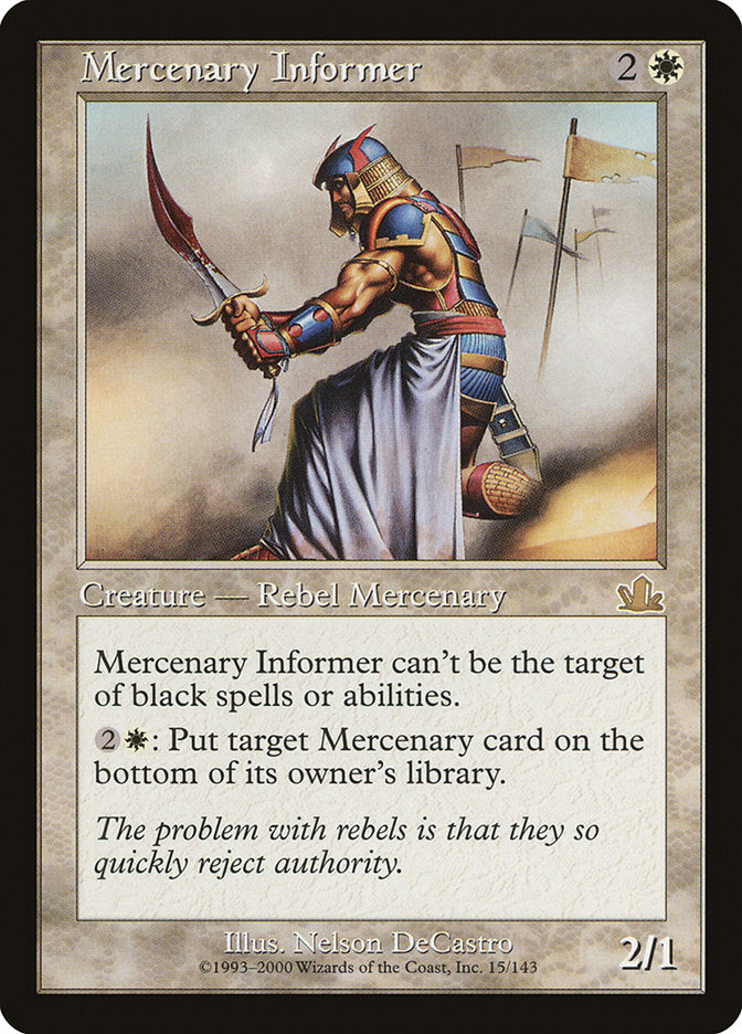 Mercenary Informer 15/143 (Prophecy)  - Foil | Good Games Modbury