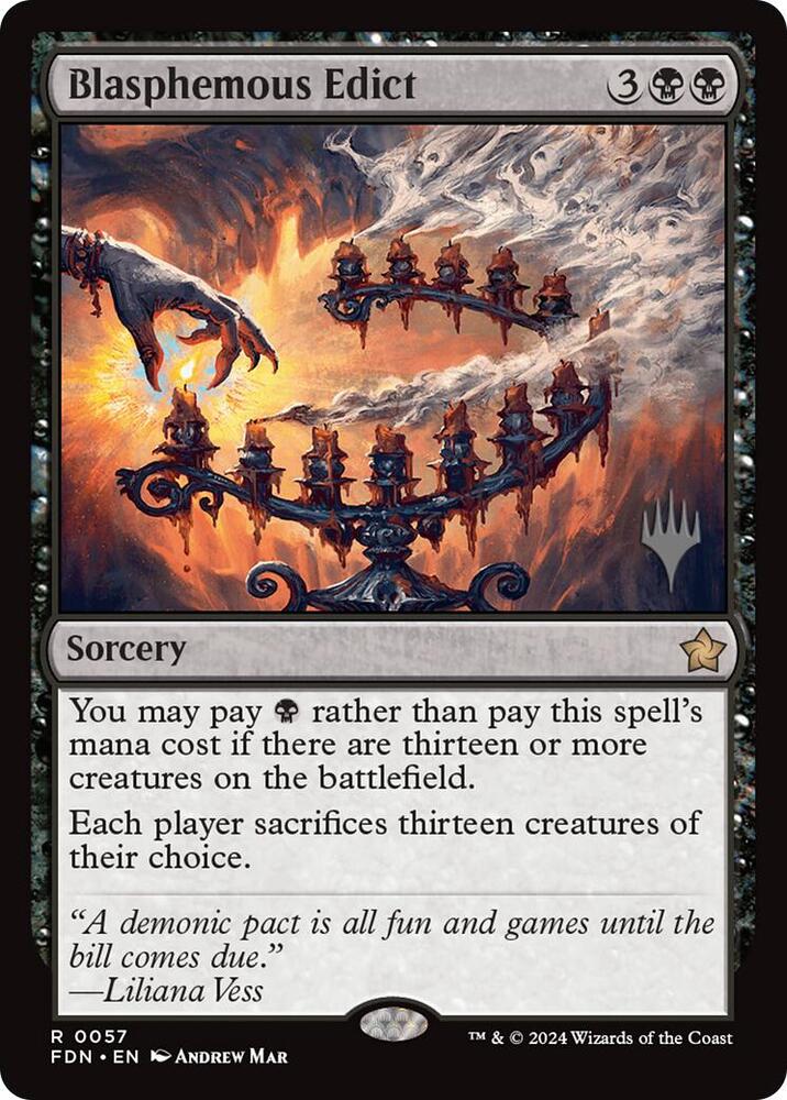 Blasphemous Edict 57p/101 (Promo Pack: Edge of Eternities)  - Foil | Good Games Modbury