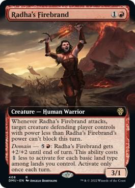 Radhas Firebrand Extended Art 408/281 (Dominaria United)  - Foil | Good Games Modbury