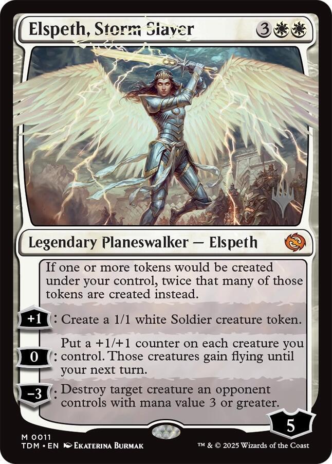 Elspeth, Storm Slayer 11 (Promo Pack: Tarkir: Dragonstorm)  - Foil | Good Games Modbury