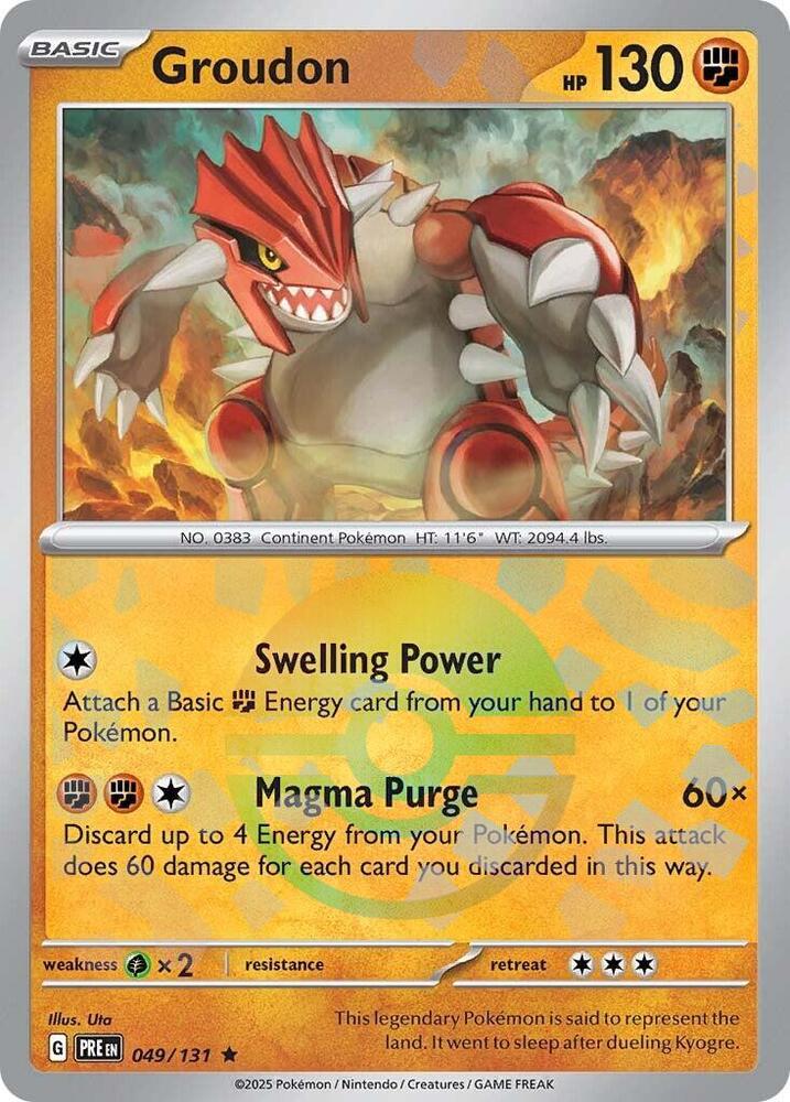 Groudon (049/131) (Poke Ball Pattern) [Scarlet & Violet: Prismatic Evolutions] | Good Games Modbury