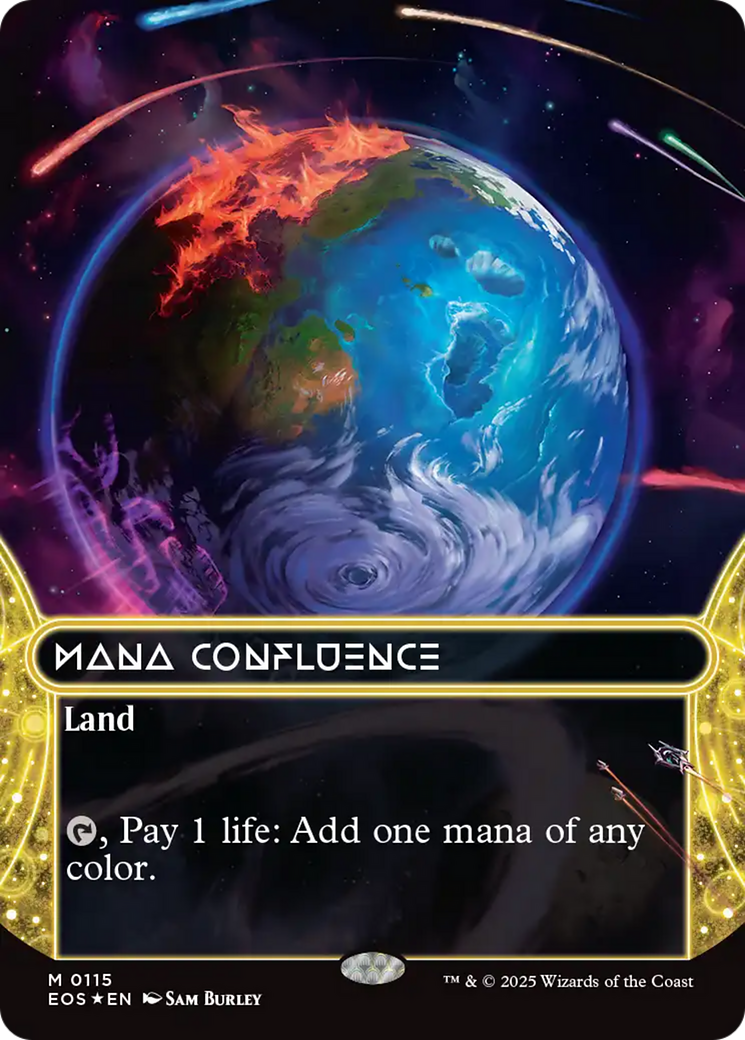 Mana Confluence (0115) (Borderless) (Galaxy Foil) [Edge of Eternities: Stellar Sights] | Good Games Modbury