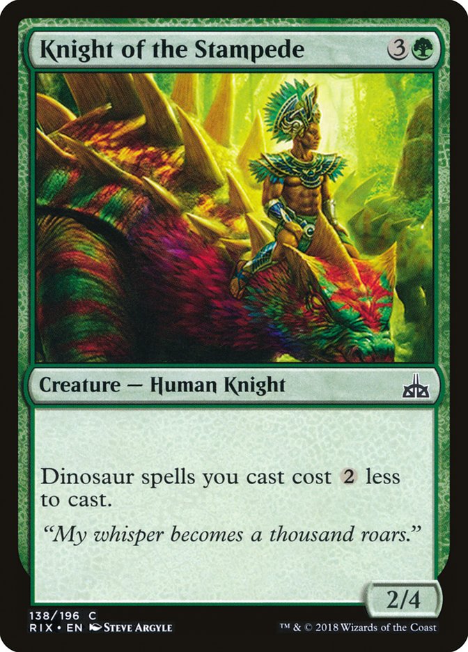 Knight of the Stampede 138/196 (Rivals of Ixalan)  | Good Games Modbury