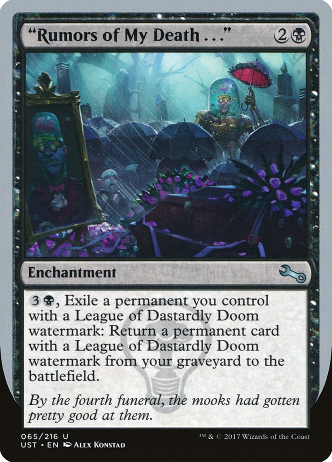 "Rumors of My Death . . ." 65/216 (Unstable)  | Good Games Modbury