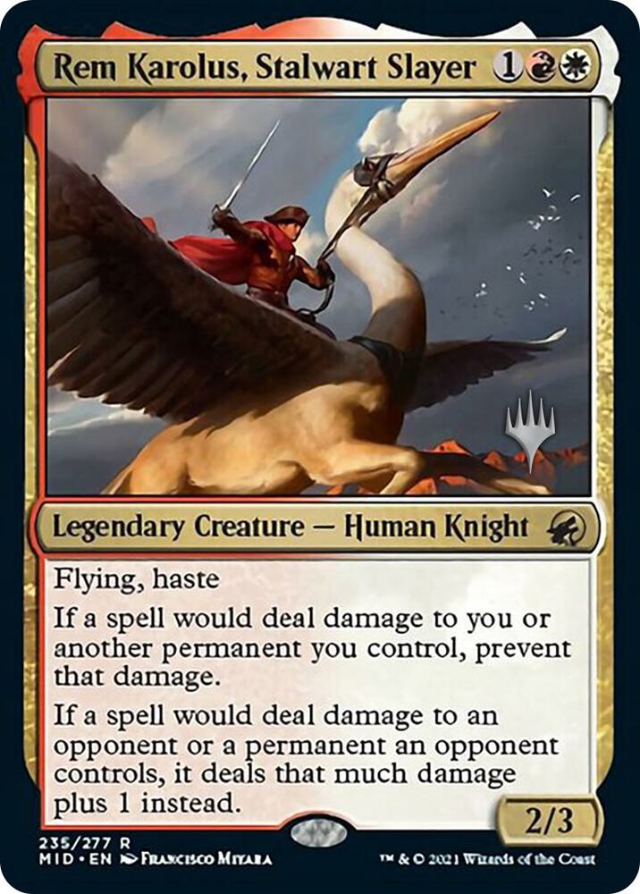 Rem Karolus Stalwart Slayer 235 (Promo Pack: Innistrad: Midnight Hunt)  | Good Games Modbury