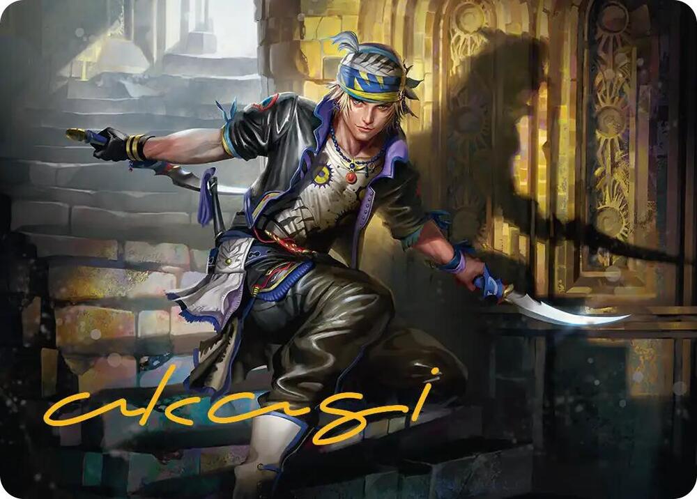 Locke Cole Art Card Gold Stamped Signature 15 (Art Series: FINAL FANTASY)  | Good Games Modbury