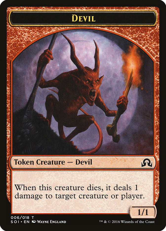 Devil Token [Shadows over Innistrad Tokens] | Good Games Modbury