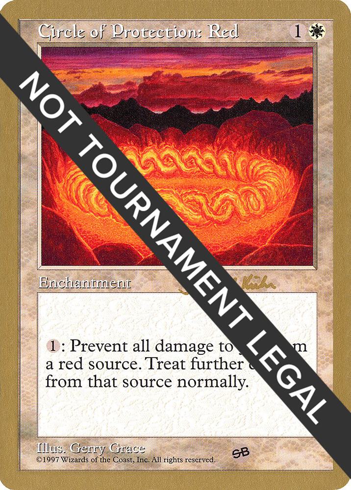 Circle of Protection Red 1997 Janosch Kuhn 5ED SB jk20sb/131 (World Championship Decks)  | Good Games Modbury
