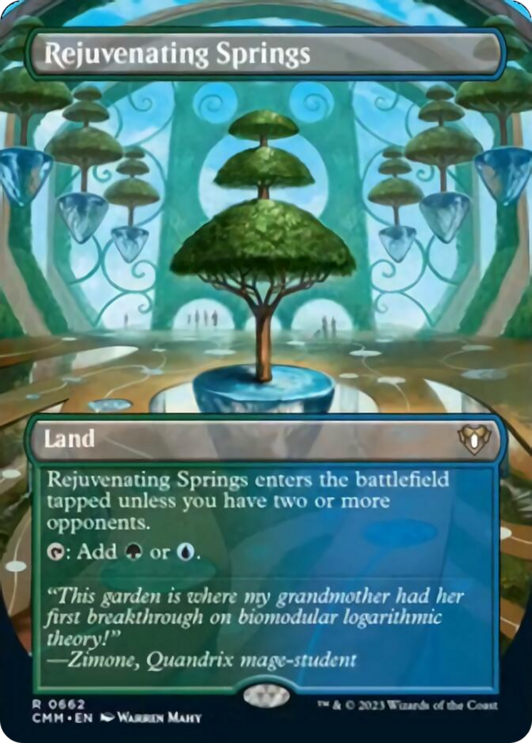 Rejuvenating Springs (Borderless Alternate Art) [Commander Masters] | Good Games Modbury