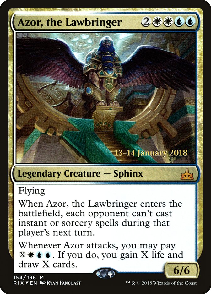 Azor, the Lawbringer [Rivals of Ixalan Prerelease Promos] | Good Games Modbury