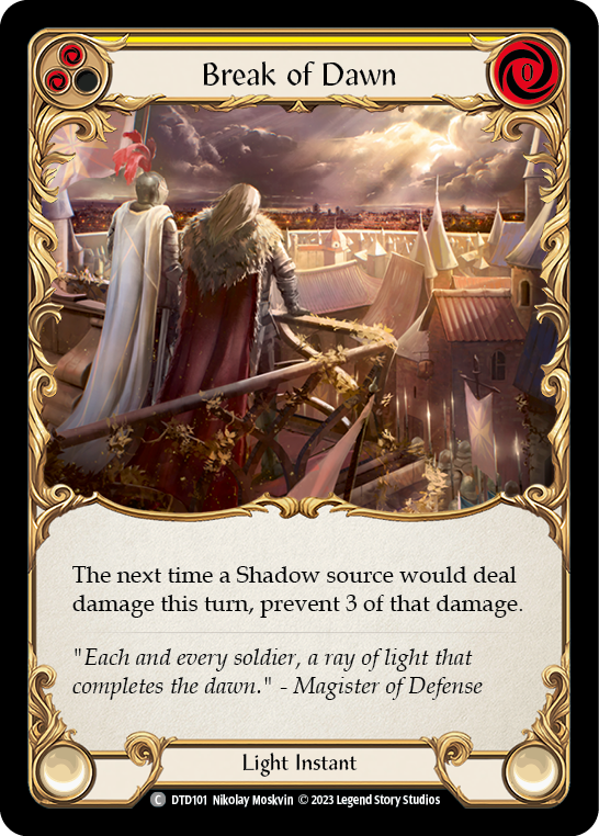Break of Dawn (Yellow) [DTD101] (Dusk Till Dawn)  Rainbow Foil | Good Games Modbury