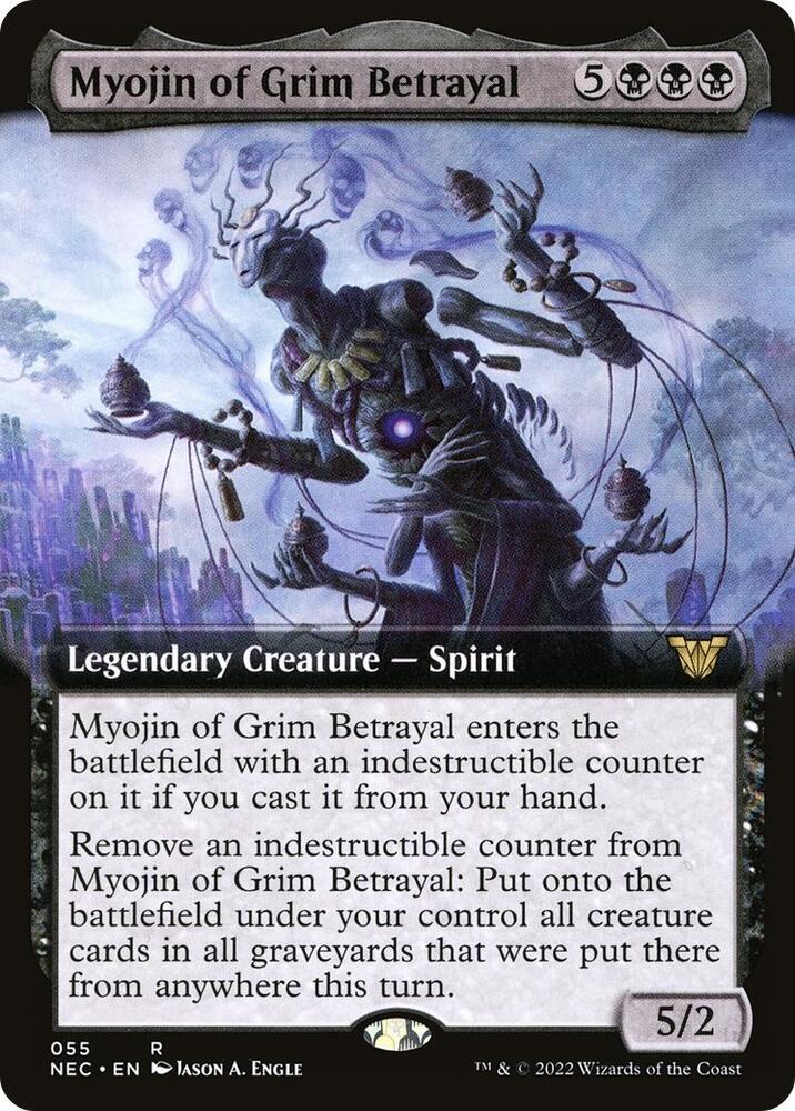 Myojin of Grim Betrayal 55 (Commander: Kamigawa: Neon Dynasty)  - Extended Art | Good Games Modbury
