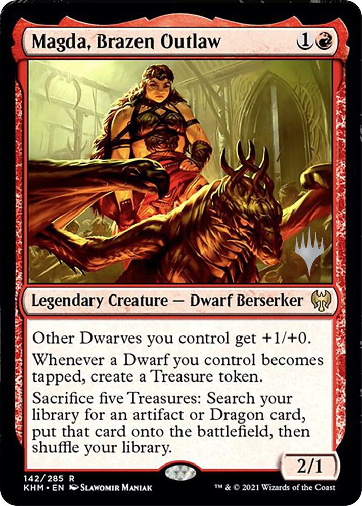 Magda Brazen Outlaw 142 (Promo Pack: Kaldheim)  - Foil | Good Games Modbury