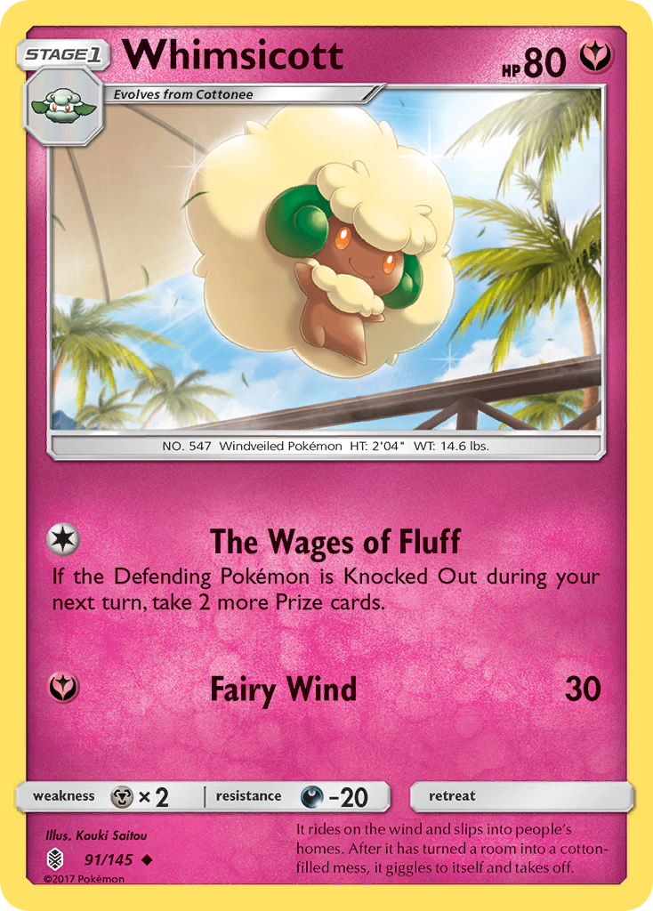 Whimsicott (91/145) [Sun & Moon: Guardians Rising] | Good Games Modbury
