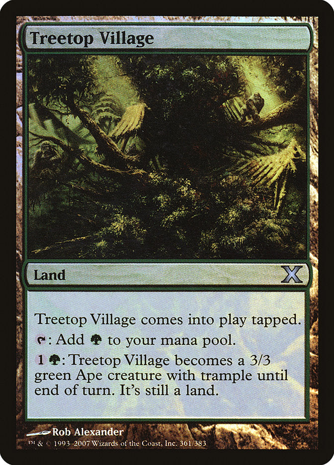 Treetop Village (Premium Foil) [Tenth Edition] | Good Games Modbury