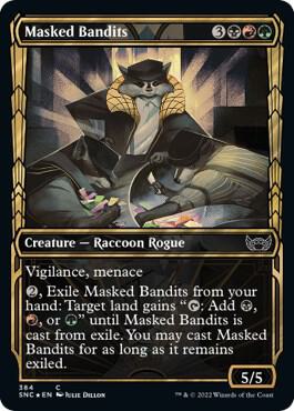 Masked Bandits Gilded Foil 384/281 (Streets of New Capenna)  - Foil | Good Games Modbury
