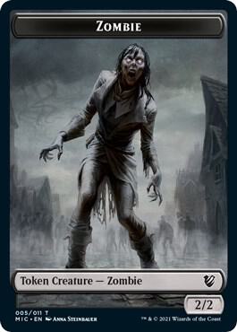 Zombie 005 MIC Zombie 005 MID Double Sided Token 5 // 5 (Commander: Innistrad: Midnight Hunt)  | Good Games Modbury