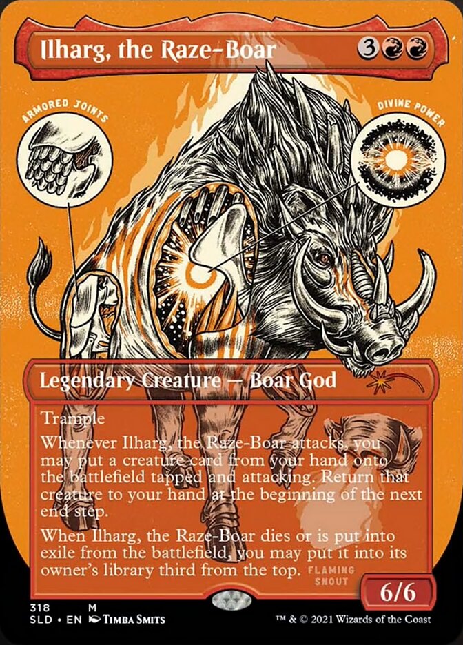 Ilharg, the Raze-Boar (Borderless Foil Etched) [Secret Lair Drop Series] | Good Games Modbury