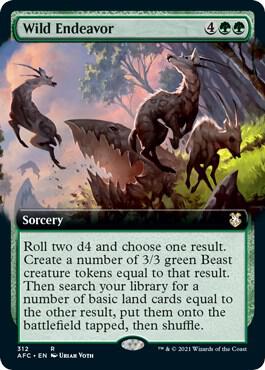 Wild Endeavor Extended Art 312/62 (Commander: Adventures in the Forgotten Realms)  | Good Games Modbury