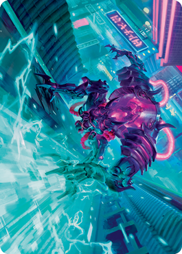 Surgehacker Mech Art Card [Kamigawa: Neon Dynasty Art Series] | Good Games Modbury