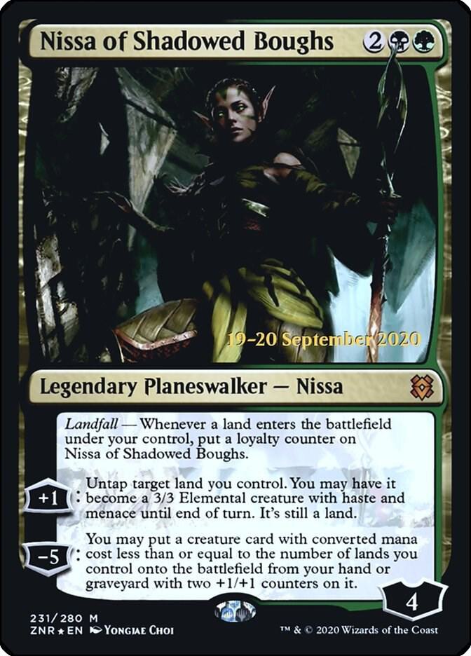 Nissa of Shadowed Boughs 231s/169 (Prerelease Cards)  - Foil | Good Games Modbury