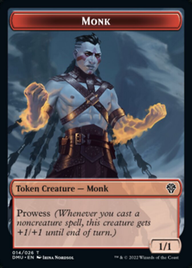 Monk Token [Dominaria United Tokens] | Good Games Modbury