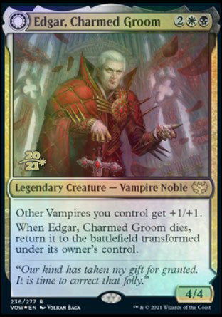 Edgar, Charmed Groom // Edgar Markov's Coffin [Innistrad: Crimson Vow Prerelease Promos] | Good Games Modbury